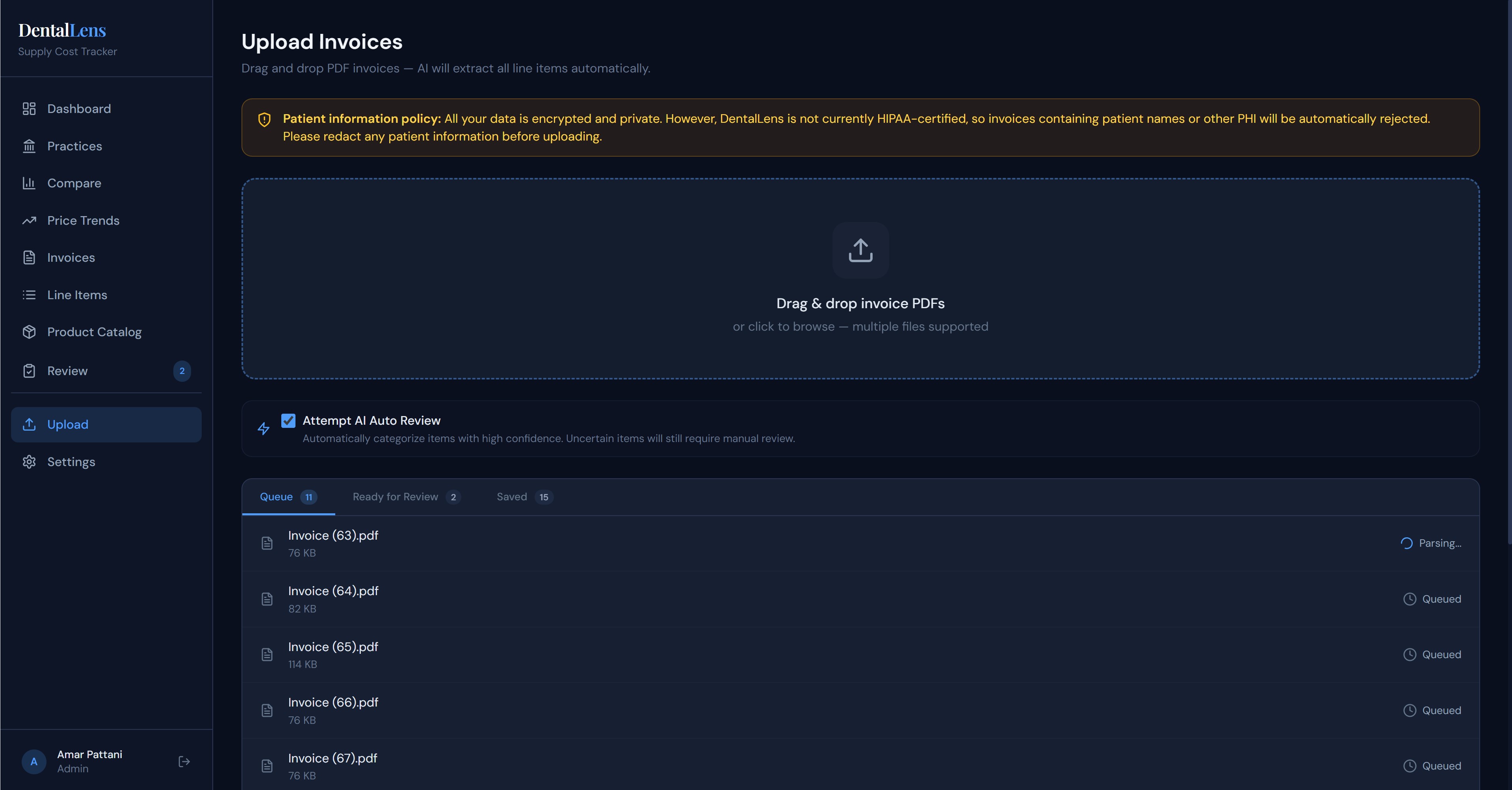AI-Powered Invoice Parsing